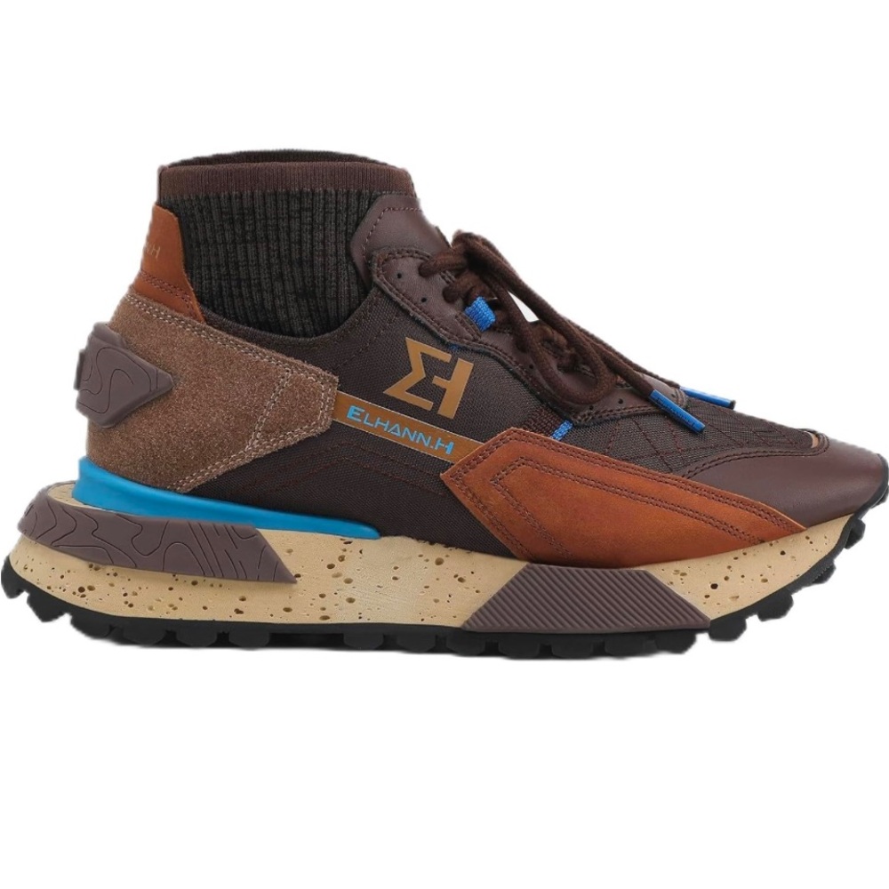 Brown and Blue Men's Shoes